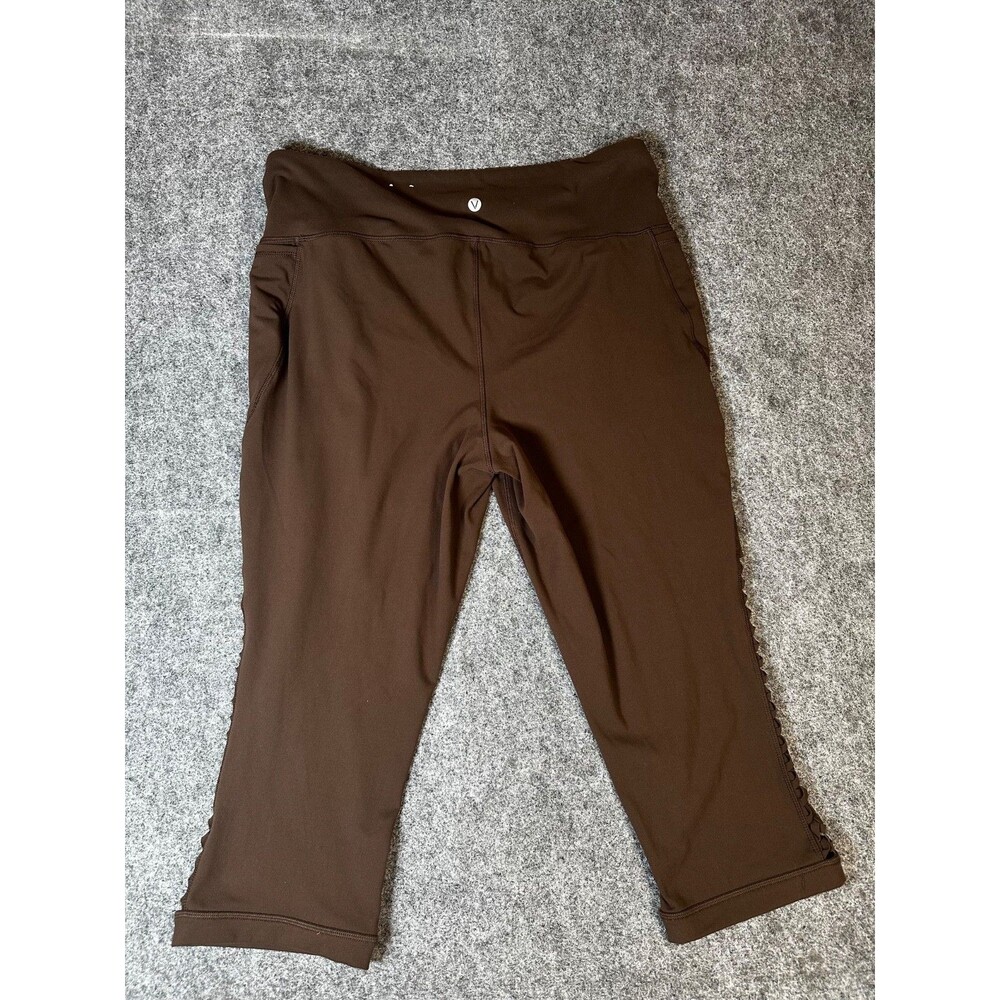 Lane Bryant LIVI Capri Leggings 22 24 High Rise Macrame Athletic Fitness Gym